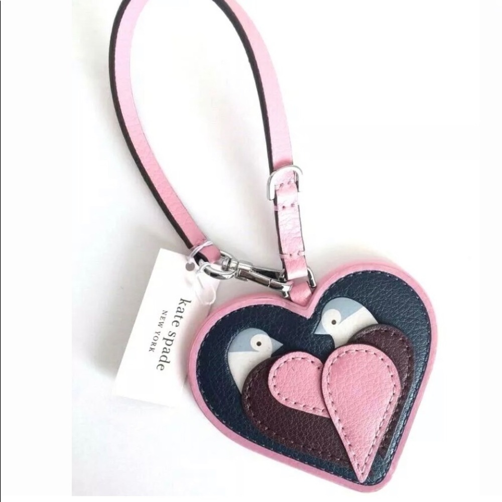 Kate Spade Arch Lovebirds bag charm, NWT!!